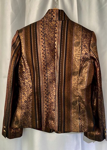 m Beden Desenli Kadın Uzun Kollu Blazer Ceket