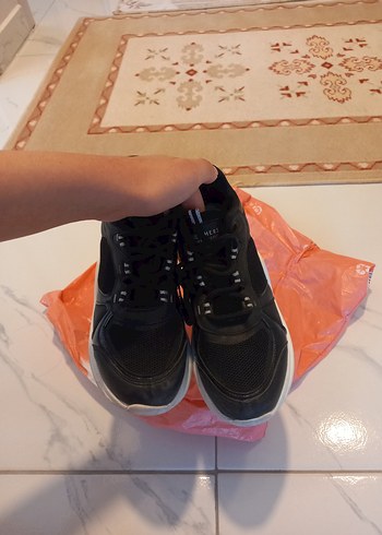 Diğer Siyah Bağcıklı Kadın Spor Stiletto Sneakers