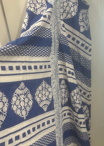 Primark Mavi Bohem V Yaka Uzun Elbise