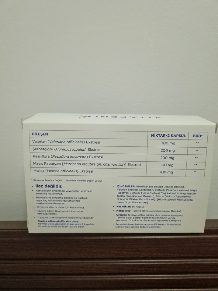 Serenita Valerian Ekstresi Takviye Edici Gıda 39 Kapsül - Görsel 2