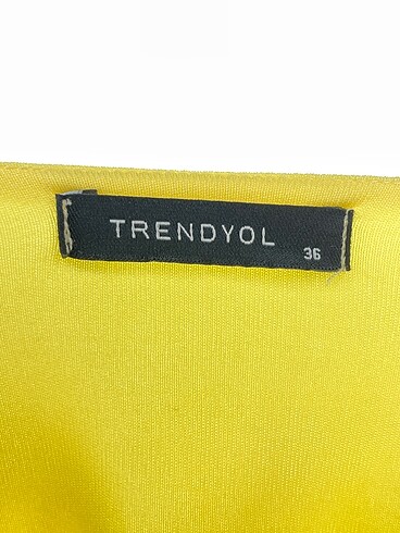 36 Beden sarı Renk Trendyol & Milla Kısa Elbise %70 İndirimli.
