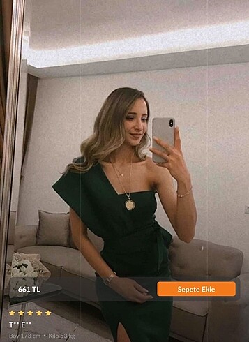 Diğer Deafox Haki Yeşili Tek Omuz Elbise