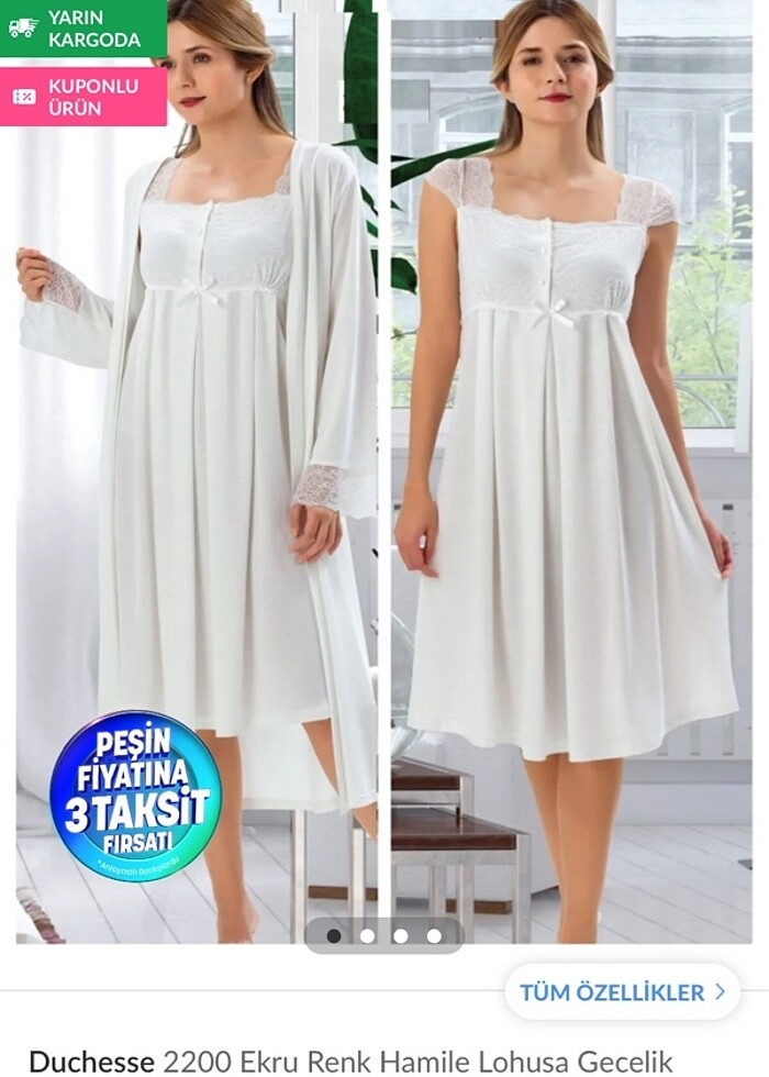 Lohusa Gecelik Sabahlık - Görsel 2