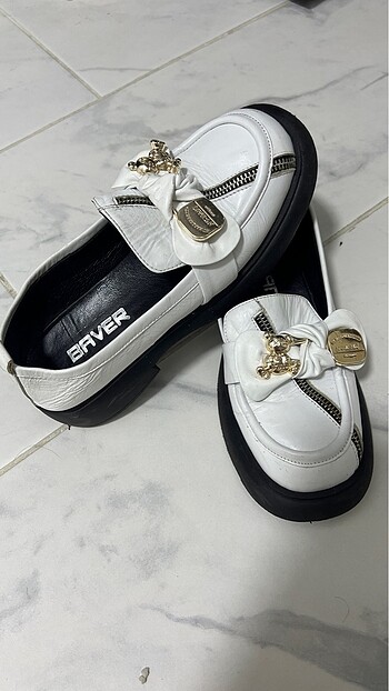 Loafer ayakkabı beyaz