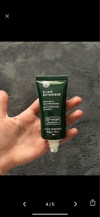 Beden Renk Yves Rocher Elixir güneş kremi 50+