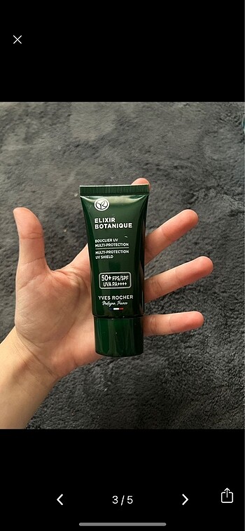 Beden Yves Rocher Elixir güneş kremi 50+