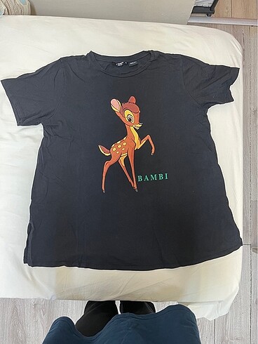 siyah bambi ceylan kısa kollu tişört