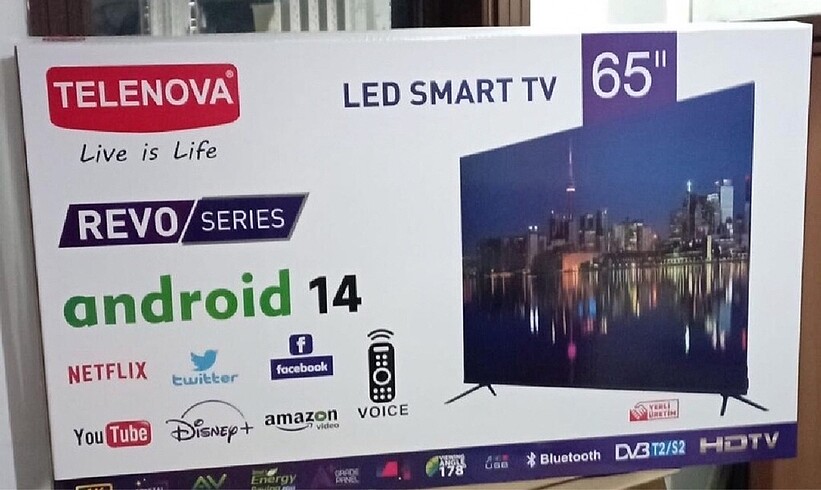 Televizyon TV Sifir kutularinda 55-65 ing 140-165 ekran