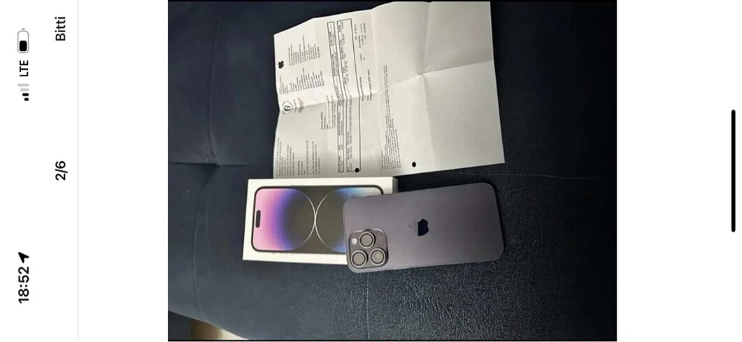 APPLE 14 pro max kutulu faturalı