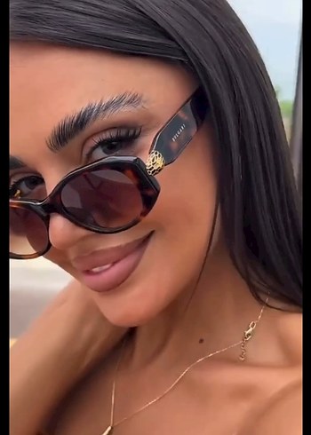Bvlgari Kemer Detaylı Kahverengi Kadın Güneş Gözlüğü