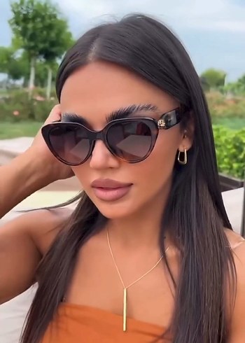 Bvlgari Kemer Detaylı Klasik Kahverengi Kadın Güneş Gözlüğü
