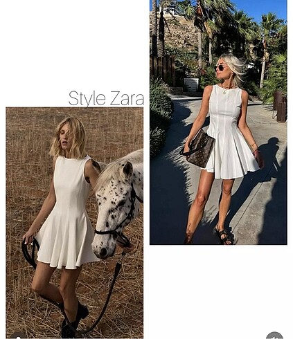 Zara beyaz elbise