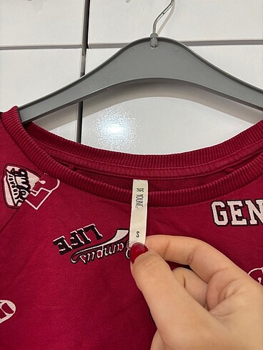 Defacto defacto genius baskılı kırmızı sweatshirt