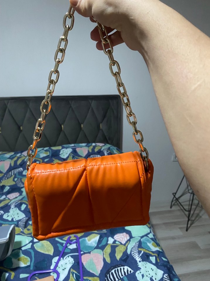 Renkli Deri Kadın Çanta - Paris Sokak Stili - Görsel 3