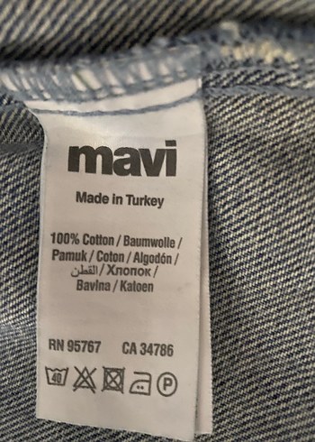 Kadın mavi Kot Elbise - Görsel 9