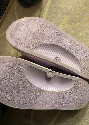 LC Waikiki Pastel Mor Baskılı Kız Terliği
