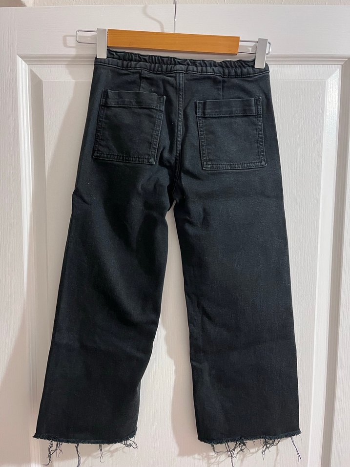 Siyah Midi Denim Pantolon - Görsel 2