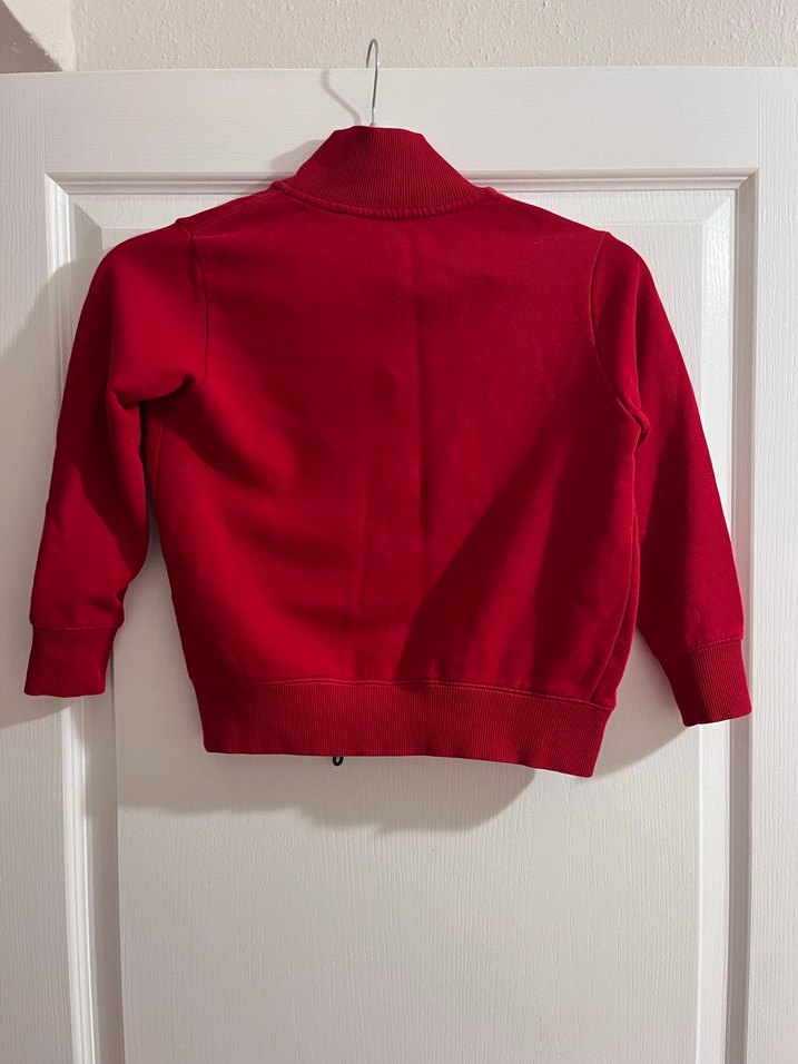 Kırmızı Fermuarlı  Sweatshirt - Görsel 2