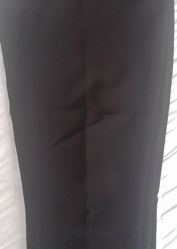 Siyah Kadın Midi Kumaş Pantolon - Görsel 2