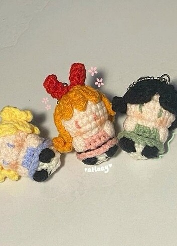 Powerpuffgrillss anahtarlik arkadas anahtarligi pelus