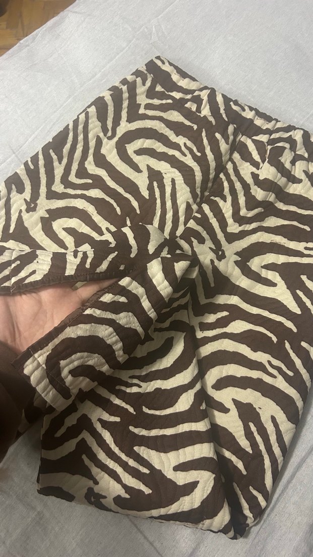 Kahverengi Zebra Desenli Kadın takım - Görsel 5