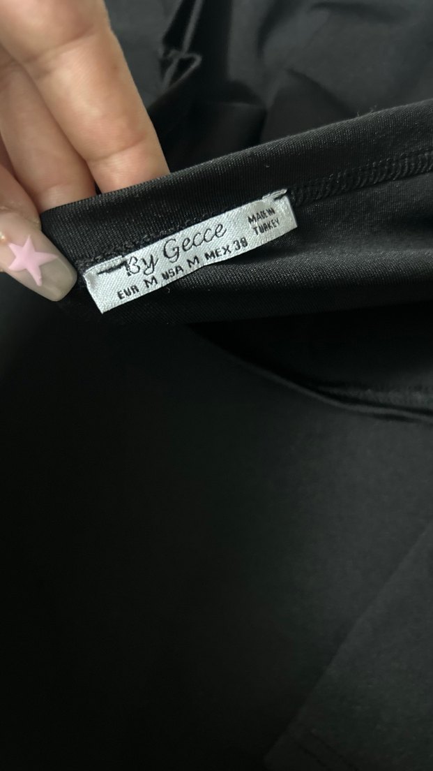 Siyah Uzun Kollu Midi Elbise - Görsel 3