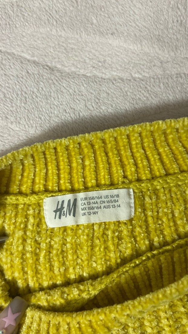 Sarı Triko Kadın Bisiklet Yaka Kazak - Görsel 3