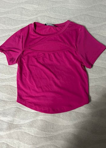 Pembe Kısa Kollu Kadın Tişört - Görsel 2