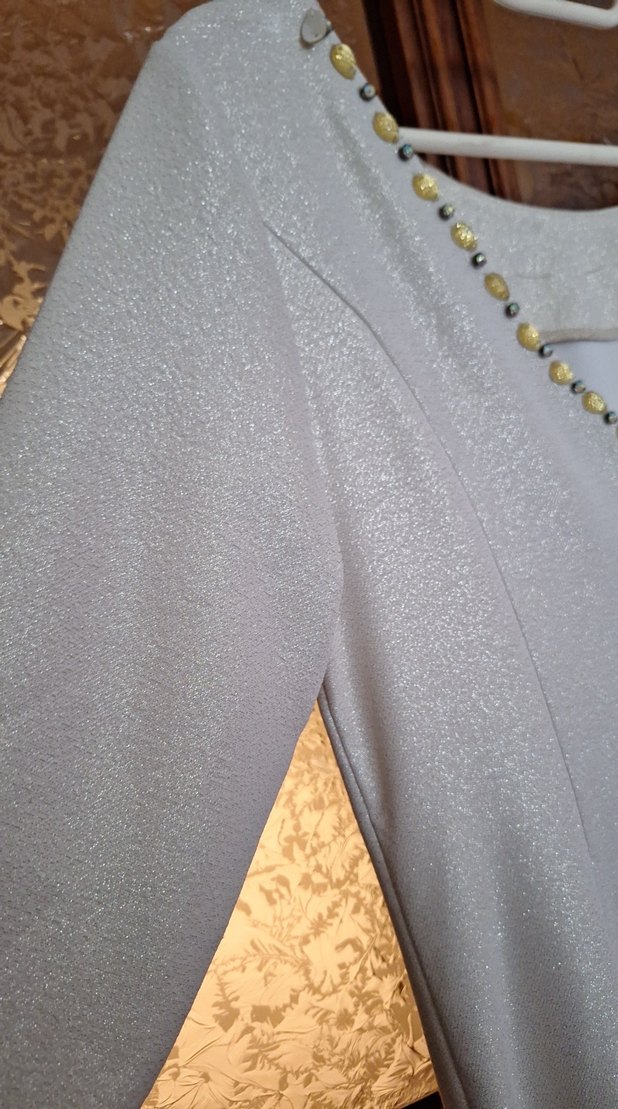 Beyaz Uzun Drapeli Kadın Abiye Elbise - Görsel 4