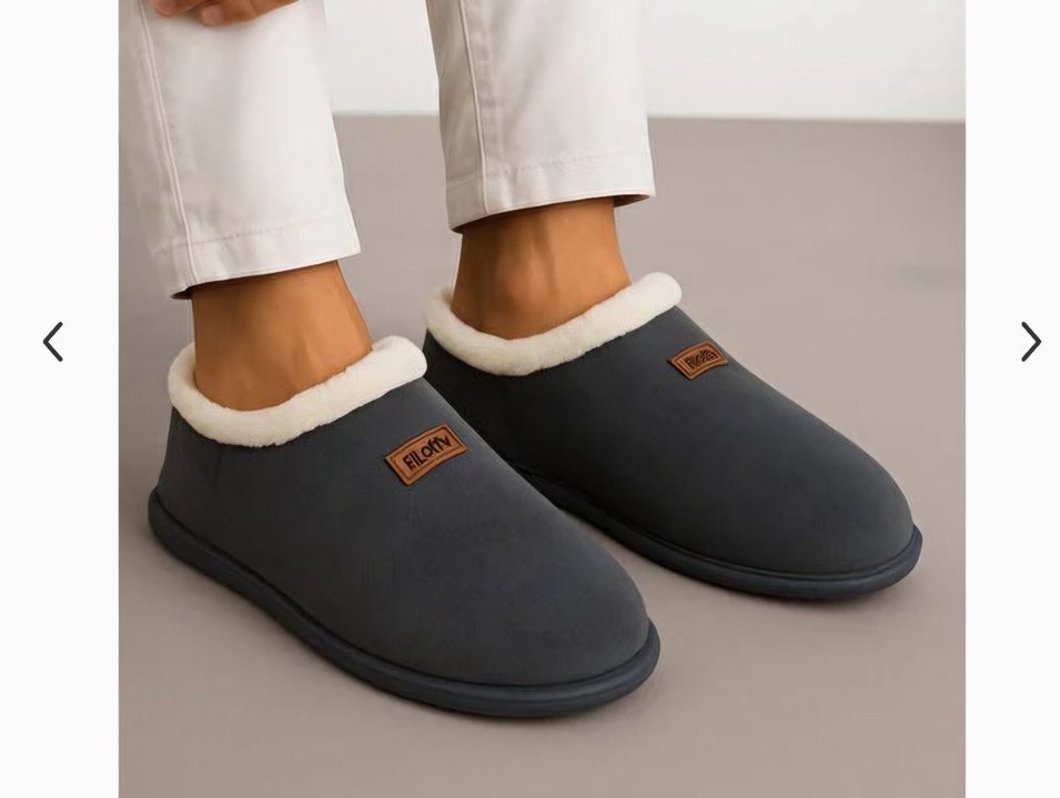 36_37 numara Füme  Ev Terliği, Kürklü - Görsel 2