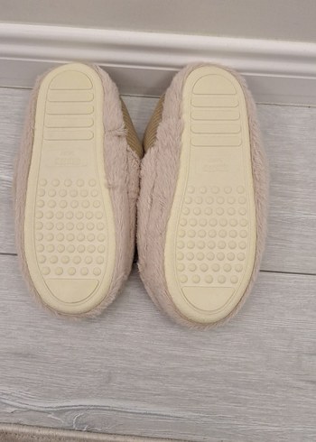 36-37 numara Kızlar için Bej Sıcak Ev Terliği - Görsel 2