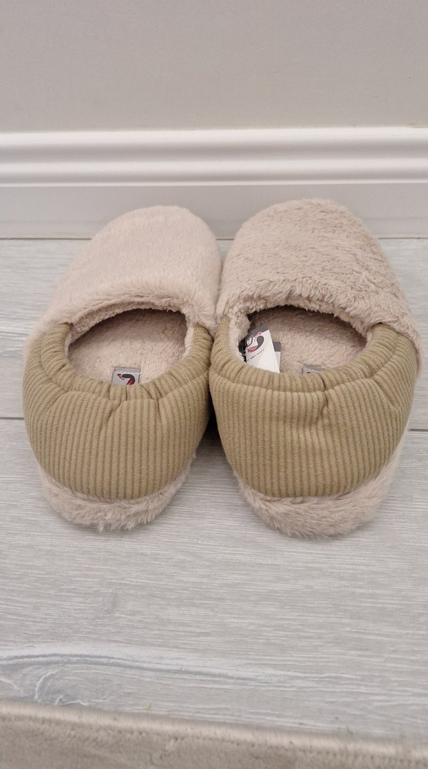 36-37 numara Kızlar için Bej Sıcak Ev Terliği - Görsel 3