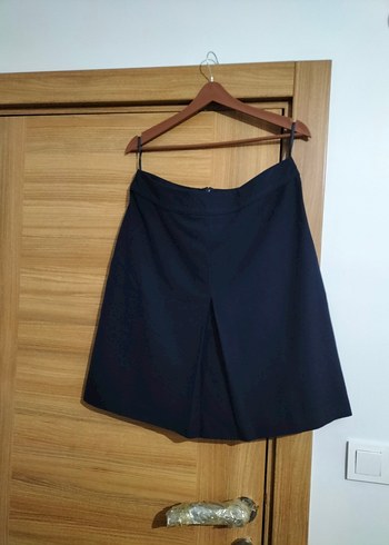 Lacivert Pilili Hamile Midi Etek - Görsel 3