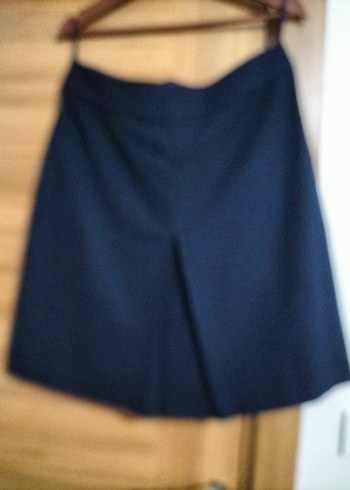 Lacivert Pilili Hamile Midi Etek - Görsel 2