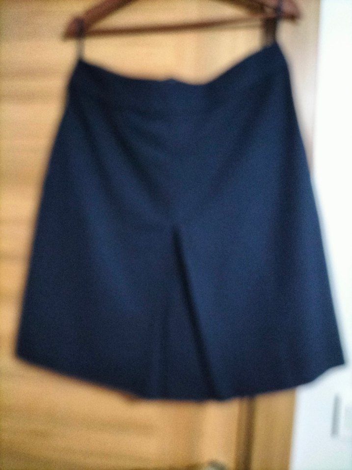 Lacivert Pilili Hamile Midi Etek - Görsel 2