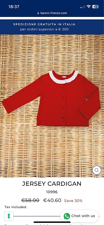3-6 Ay Beden Baroni bebek hirka
