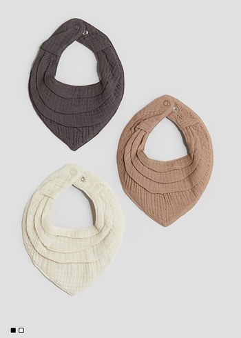 H&M Üçlü Bebek Önlüğü Seti - Görsel 4