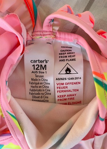 Carter's Carters Renkli Yıldız Desenli Kız Mayo