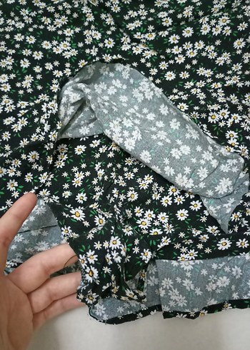 Çiçek Desenli Mini Etek - Görsel 2