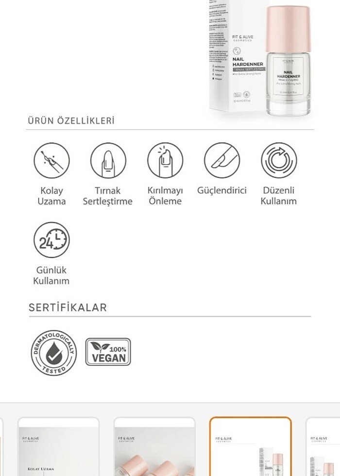 Tırnak sertleştirici  FİT & ALIVE - Görsel 4