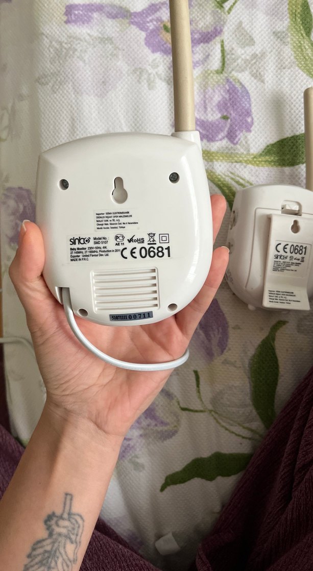 Sinbo Beyaz Bebek Telsizi Alıcı ve Verici - Görsel 4