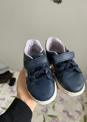 Kız Çocuk Lacivert Cırt Cırtlı Spor Ayakkabı - Görsel 2