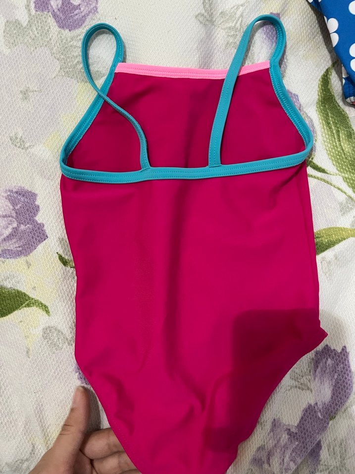 Kız Çocuk Renkli Desenli İnce Askılı Mayo - Görsel 2