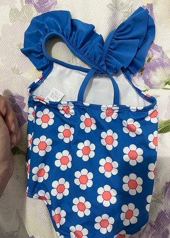 Çiçek Desenli Kız Çocuk Mayo - Görsel 2