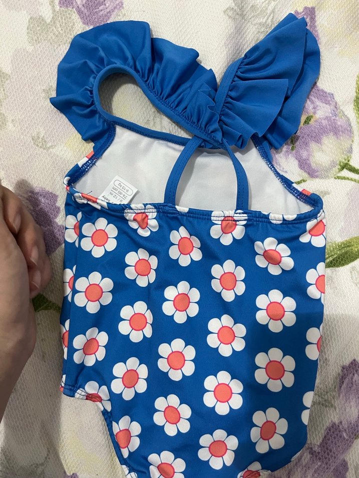 Çiçek Desenli Kız Çocuk Mayo - Görsel 2