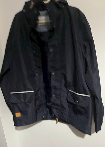 Erkek Siyah Midi Boy Fermuarlı Yağmurluk - Görsel 2