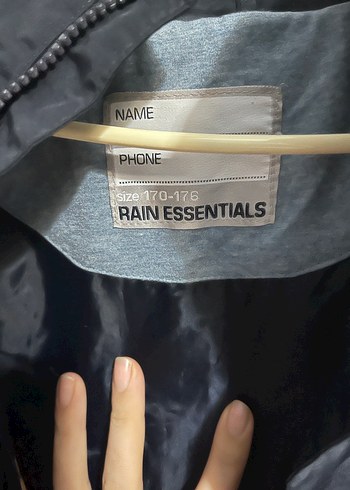 Erkek Siyah Midi Boy Fermuarlı Yağmurluk - Görsel 4