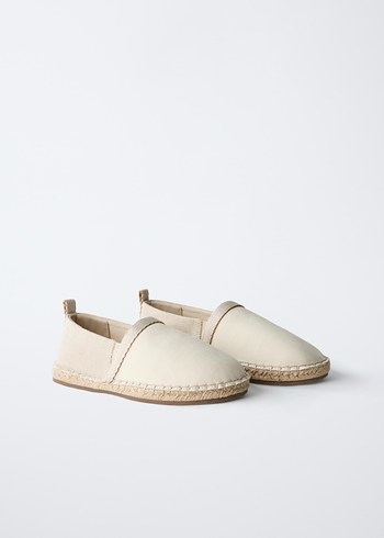 Beyaz Süet Dolgu Topuklu Kadın Espadril