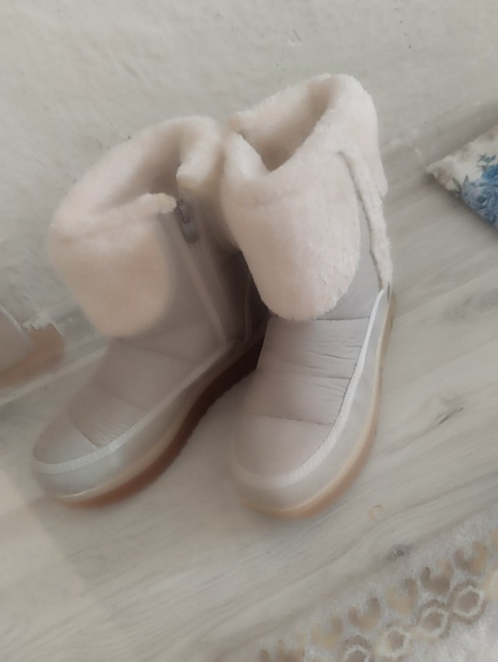 Bej Kürklü Dolgu Topuk Kadın Bot - Görsel 2