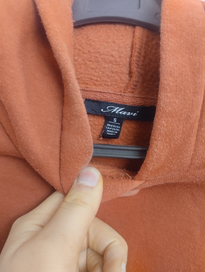 Kadın Kırmızı Fermuarlı Sweatshirt - Görsel 3